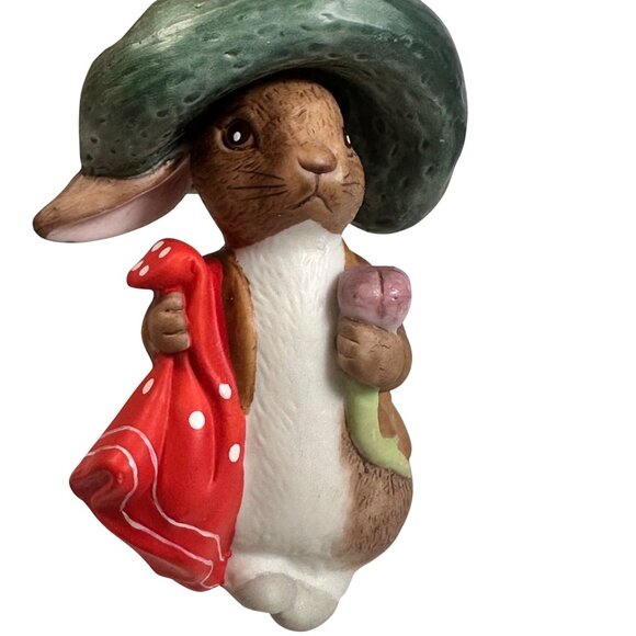 Beatrix Potter Peter Rabbit Ornament 1986 Hand-Painted Porcelain By Schmid - Picture 3 of 7
